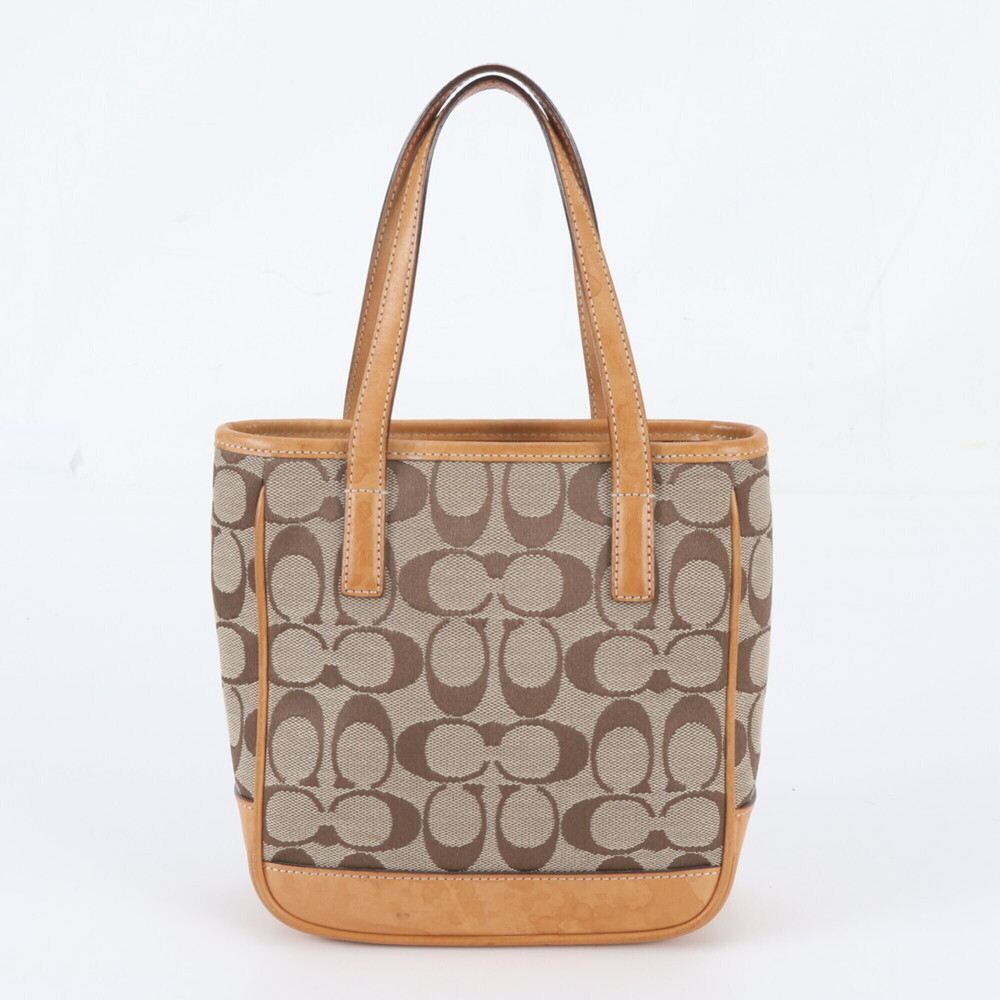 Coach Signature 6087 Leather Handbag Tote Bag, Brown, Women's